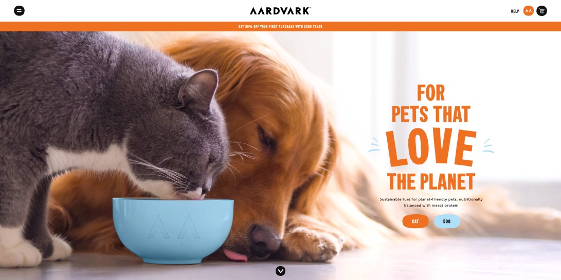 Sustainable Pet Food for Dogs & Cats| Aardvark