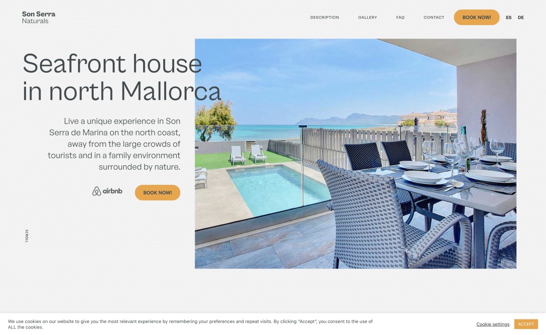 Son Serra Naturals – Seafront apartment in north Mallorca.