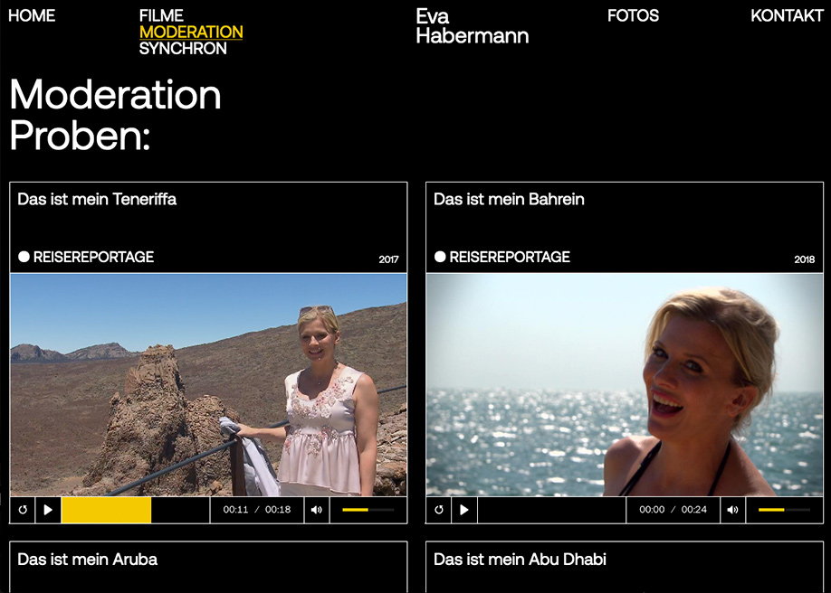 Eva Habermann - Video player layout