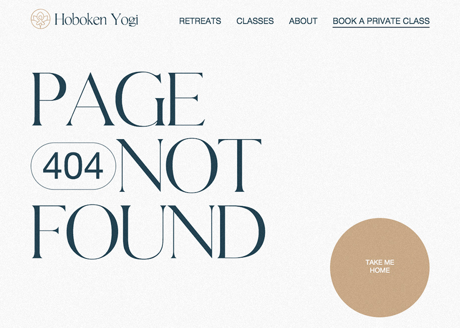 Hoboken Yogi - 404 error page
