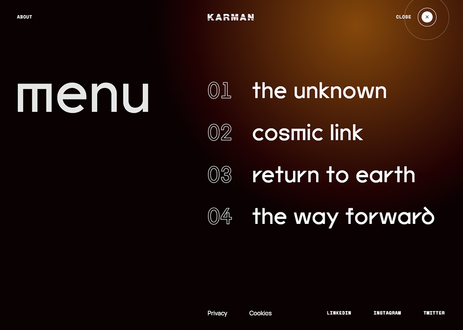 Karman Project - Overlay menu