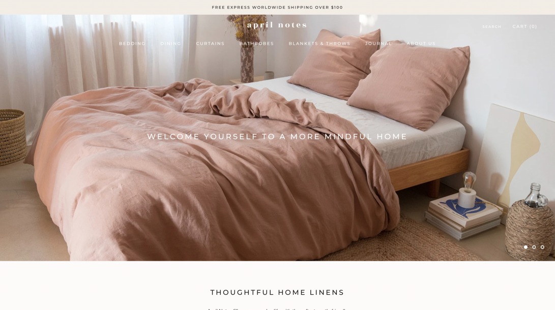 April Notes: Thoughtful home linen