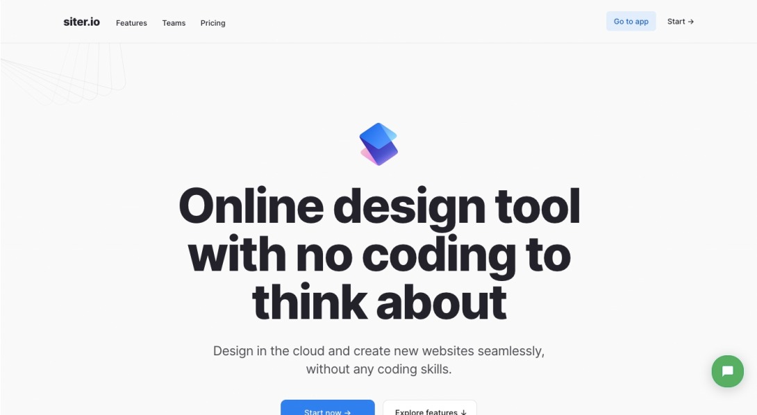No Code Website Builder, Web Design Tool for Designers - Siter.io