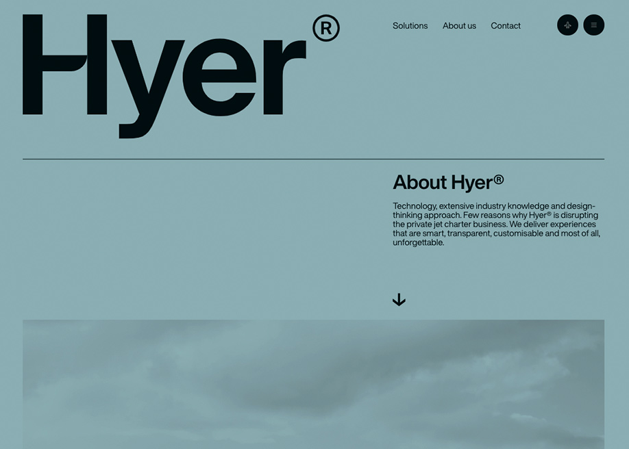 Hyer® - Duotone effect about page