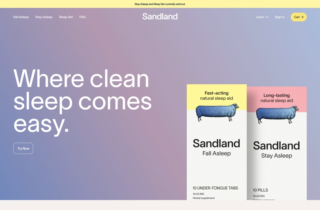 Sandland Sleep | Sleep Better Naturally