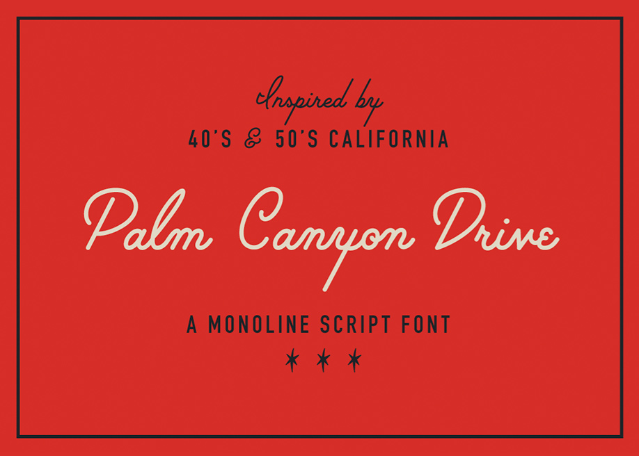 Palm Canyon monoline font