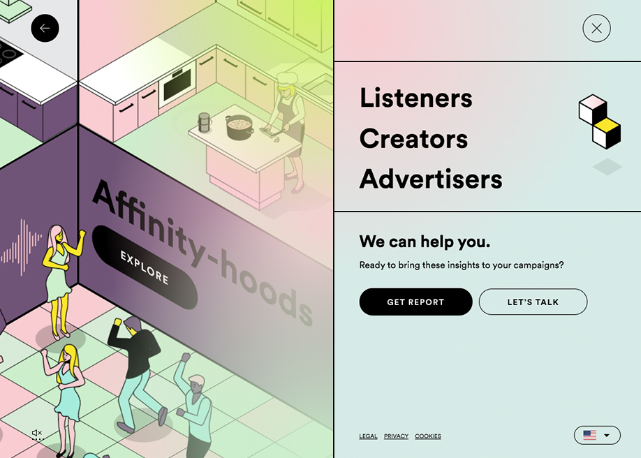 Spotify Culture Next 2021 - Side navigation menu