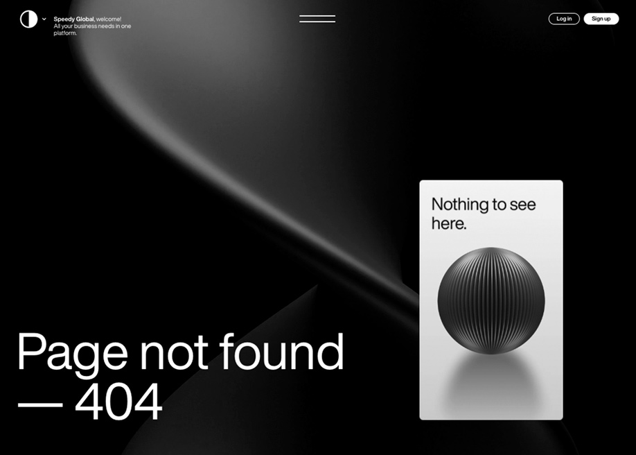 Speedy - 404 error page