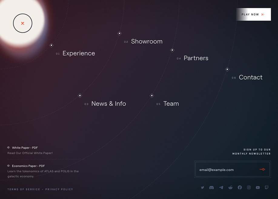 Star Atlas - Space exploration overlay menu