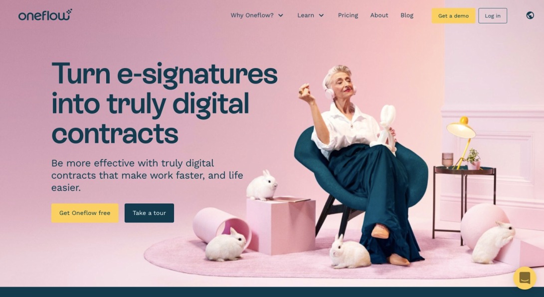 Turn e-signatures into truly digital contracts. Like magic - Oneflow