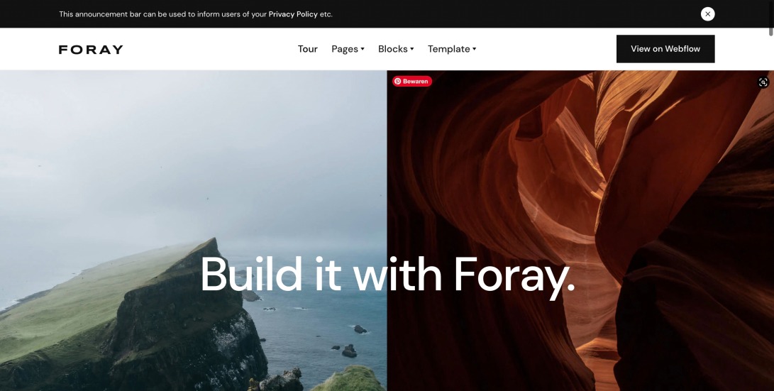 Foray - Webflow HTML Website Template