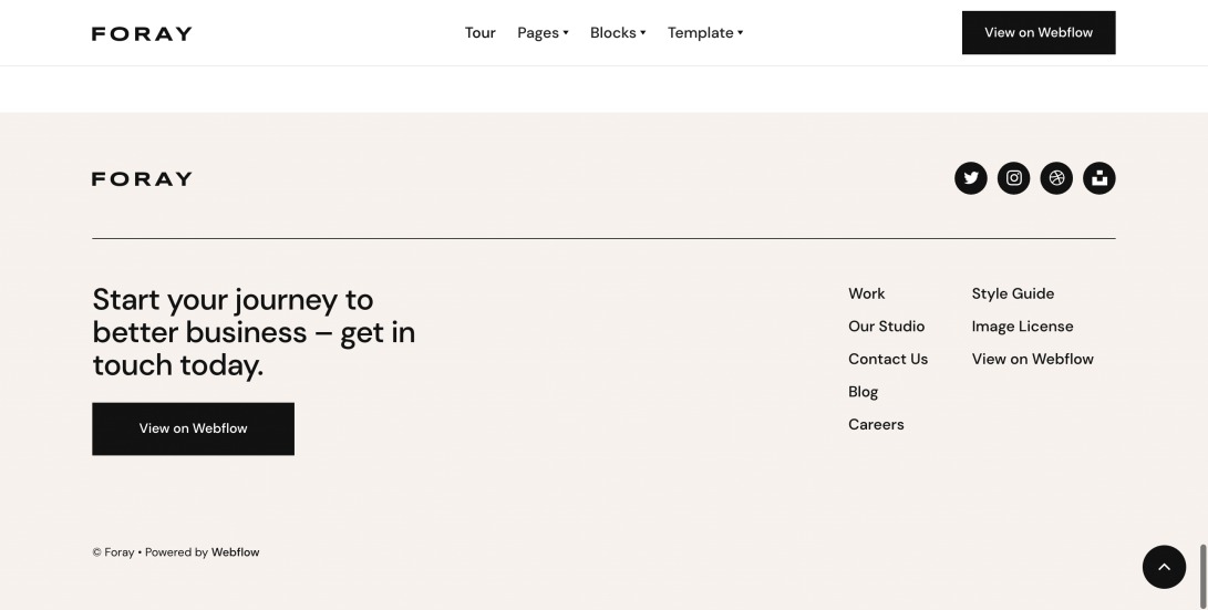 Foray - Webflow HTML Website Template