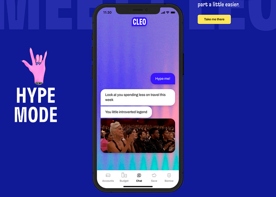 Cleo - hype or roast money app chatbot