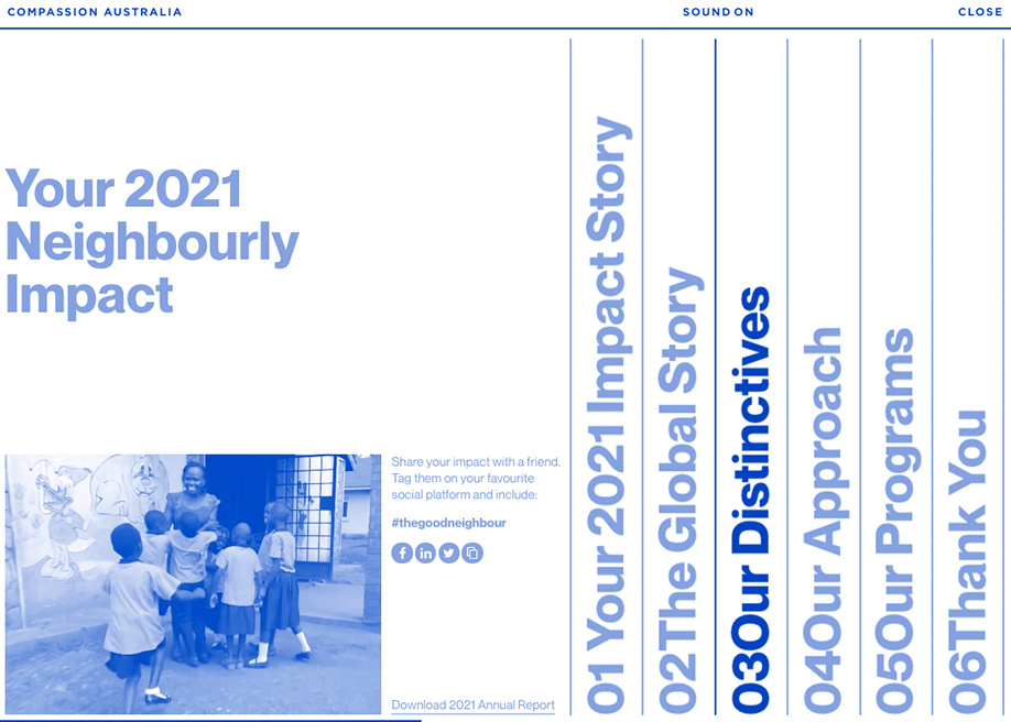 Your 2021 Neighbourly Impact - Menu