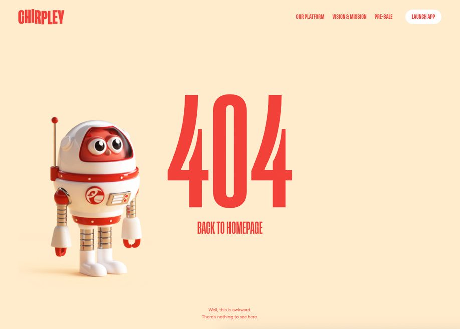 Chirpley - 404 error page