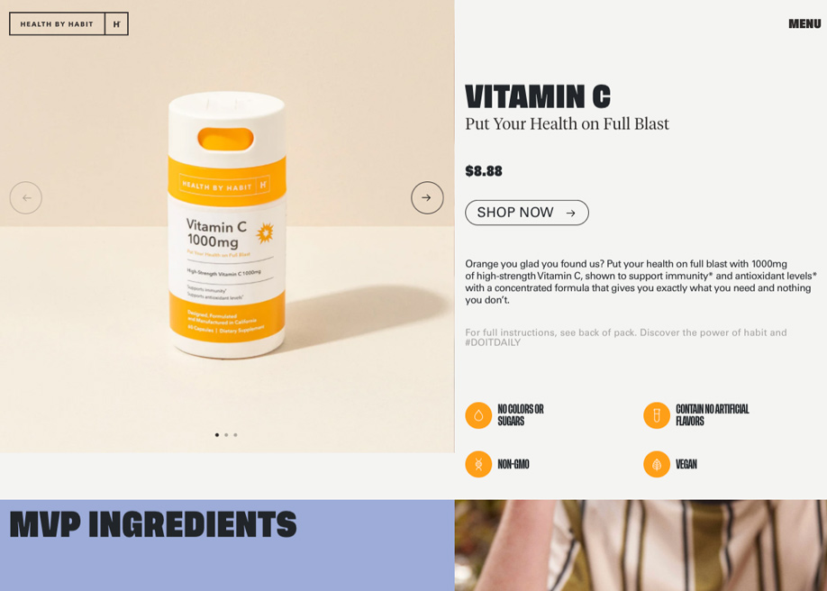 Health by Habit - Product page