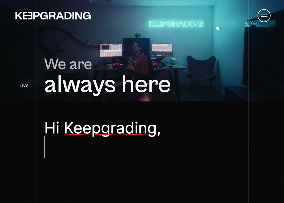 KeepGrading - Contact page