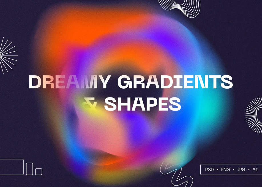 Gradient Textures & Shapes,Backgrounds