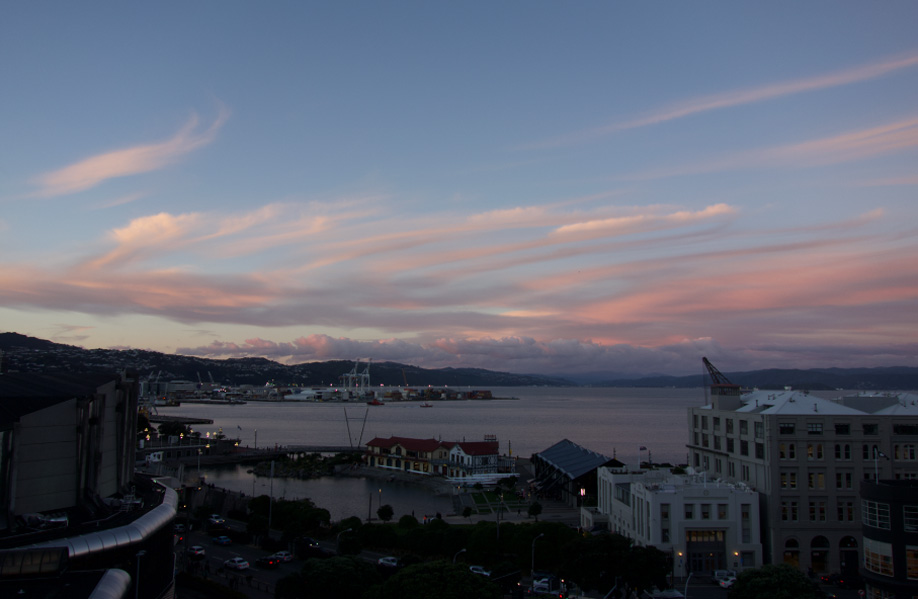 photo of a beautiful marina at dusk