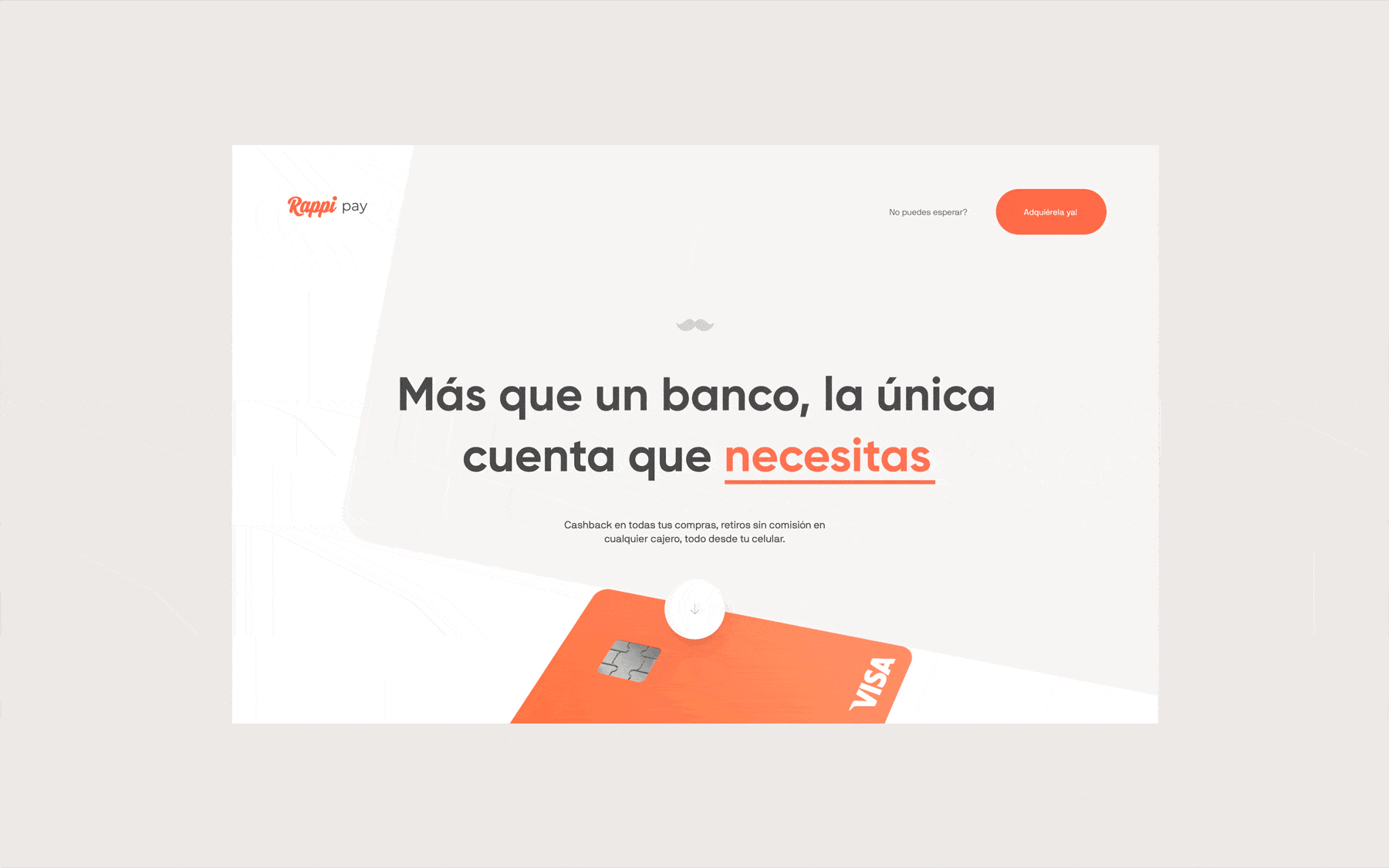 gif showing the RappiPay card