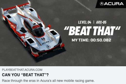 Case Study, Acura: That