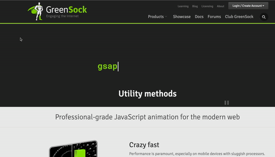 The GreenSock Animation Platform - UI Libraries and Tools