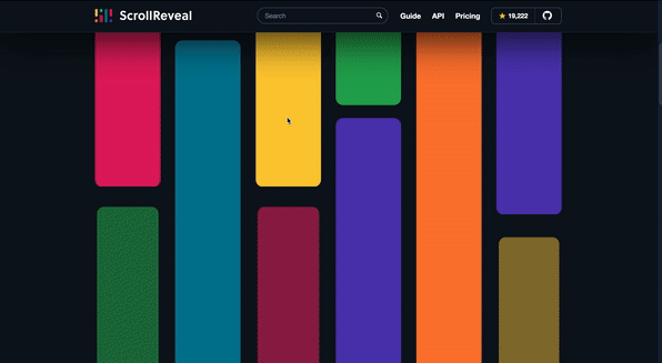 ScrollReveal JS - UI Libraries and Tools