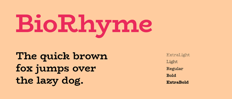 BioRhyme Google Fonts Web Fonts