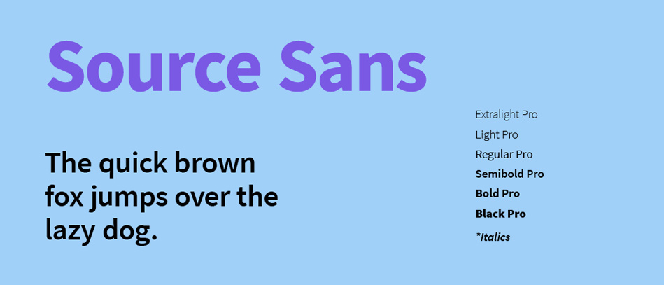 Source Sans Pro Google Fonts Mobile Fonts UI