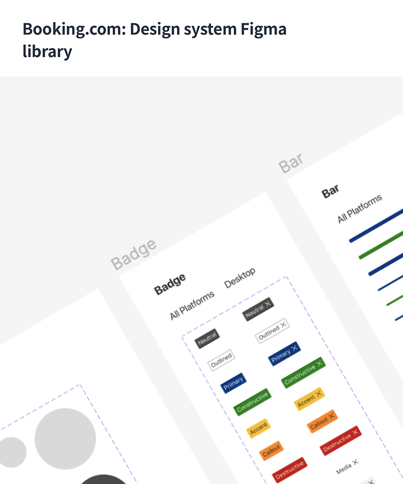 Booking.com: Design system Figma library