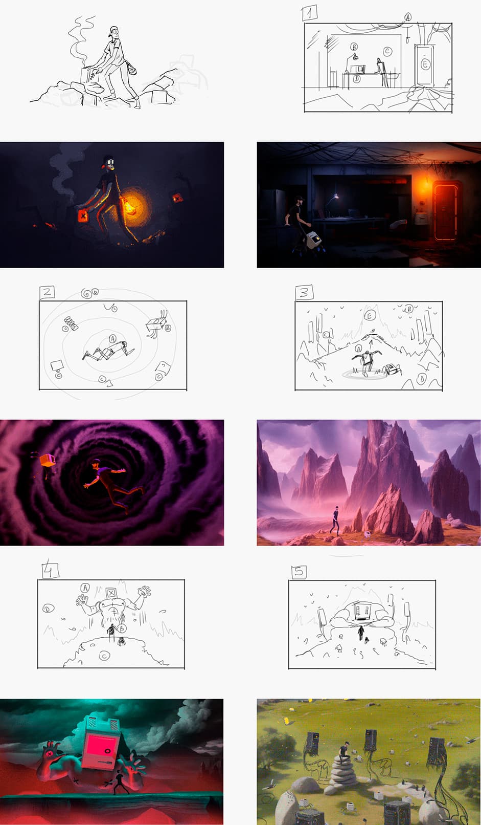 Storyboard from concept to finals