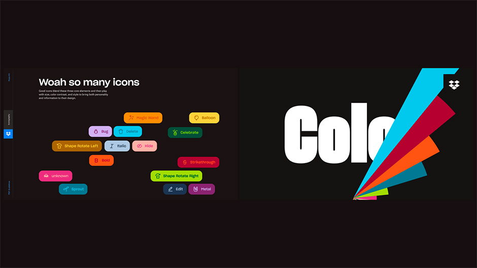 Snippets from various design concepts we initially experimented with