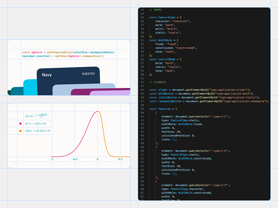 A peek into some of the logic behind the color chip hover interaction