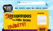 Jóvenes contra la Violencia award-winning website design screenshot 1