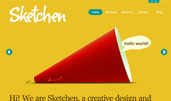 Sketchen award-winning website design screenshot 1