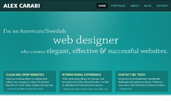 Alex Carabi award-winning website design screenshot 1
