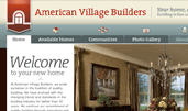 American Village Builders award-winning website design screenshot 1