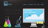 Radium award-winning website design screenshot 1