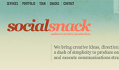 SocialSnack award-winning website design screenshot 1