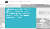 Studio Output award-winning website design screenshot 1
