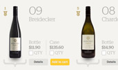 Hunter's Wineshop award-winning website design screenshot 1