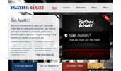 Brasserie Gérard award-winning website design screenshot 1