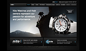 Nite Watches International award-winning website design screenshot 1