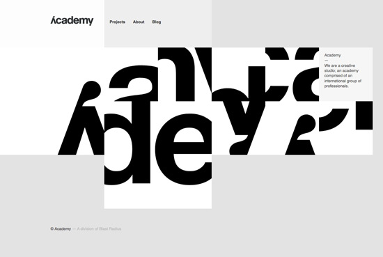 20 Very inspiring uses of Typography in Web Design