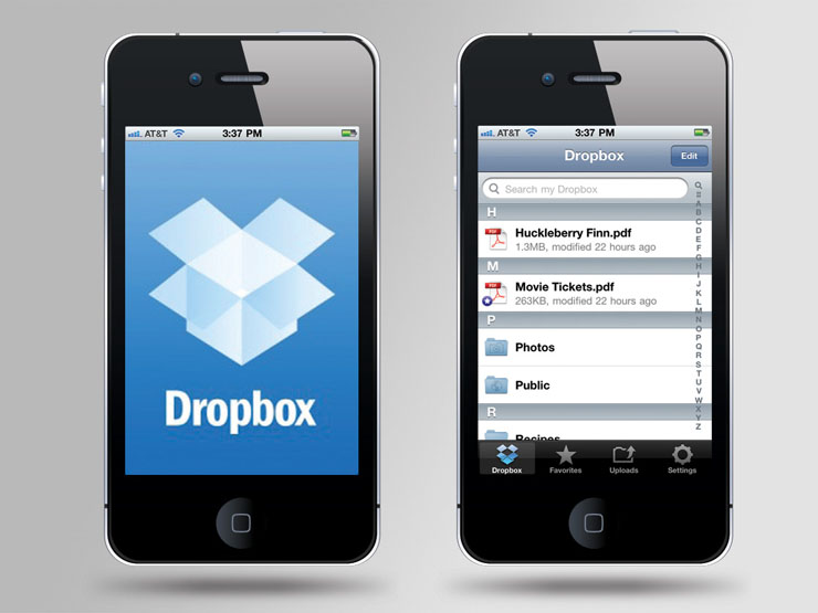 download from dropbox to iphone