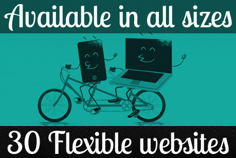 Available in all sizes: 30 Flexible websites