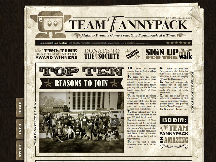 Newspaper Inspired Websites