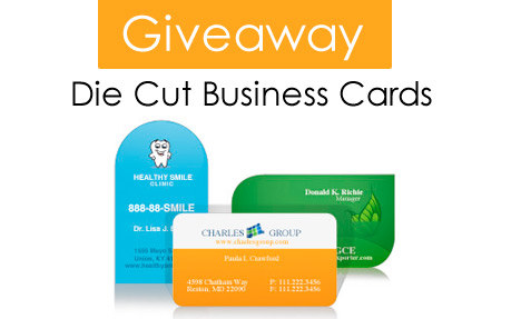 Die Cut Business Cards Giveaway By UPrinting