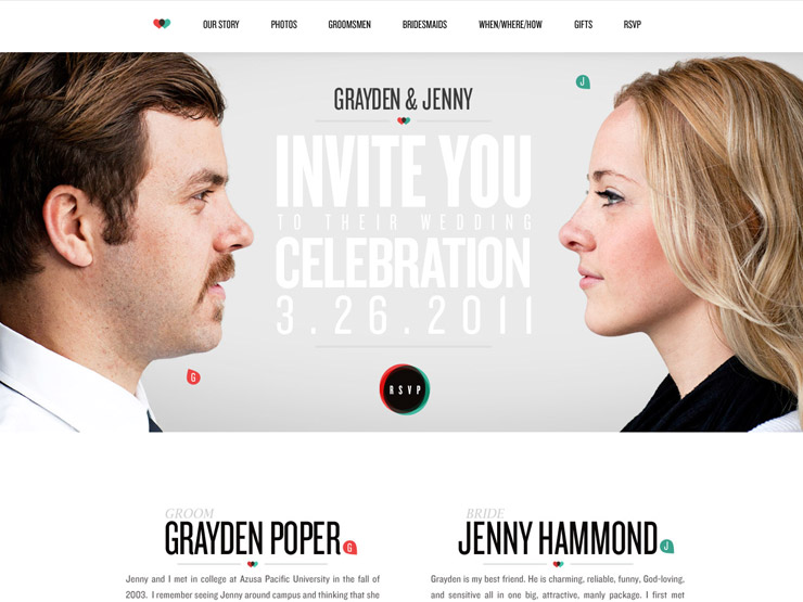 Wedding Websites Examples The Knot