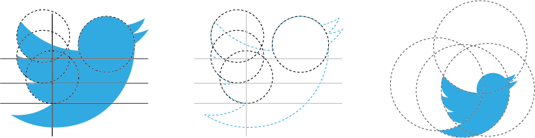 Reconstruct The Twitter Icon Using Circle Shapes